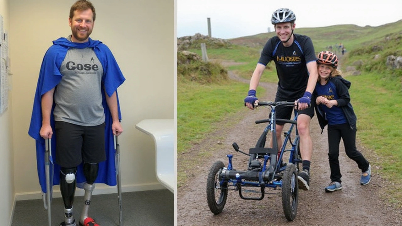 Neil Hopper named one of Britain’s bravest after double leg amputation and return to surgery